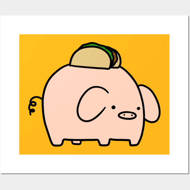 Taco Pig Wall Art by saradaboru